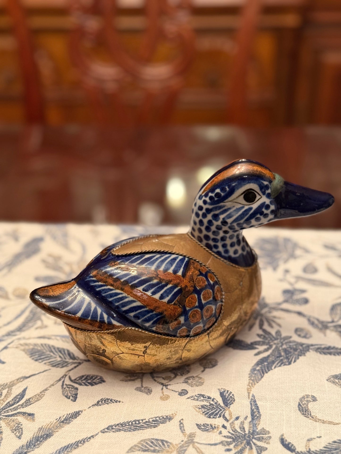 Sergio Bustamante 1970s Brass Ceramic Duck