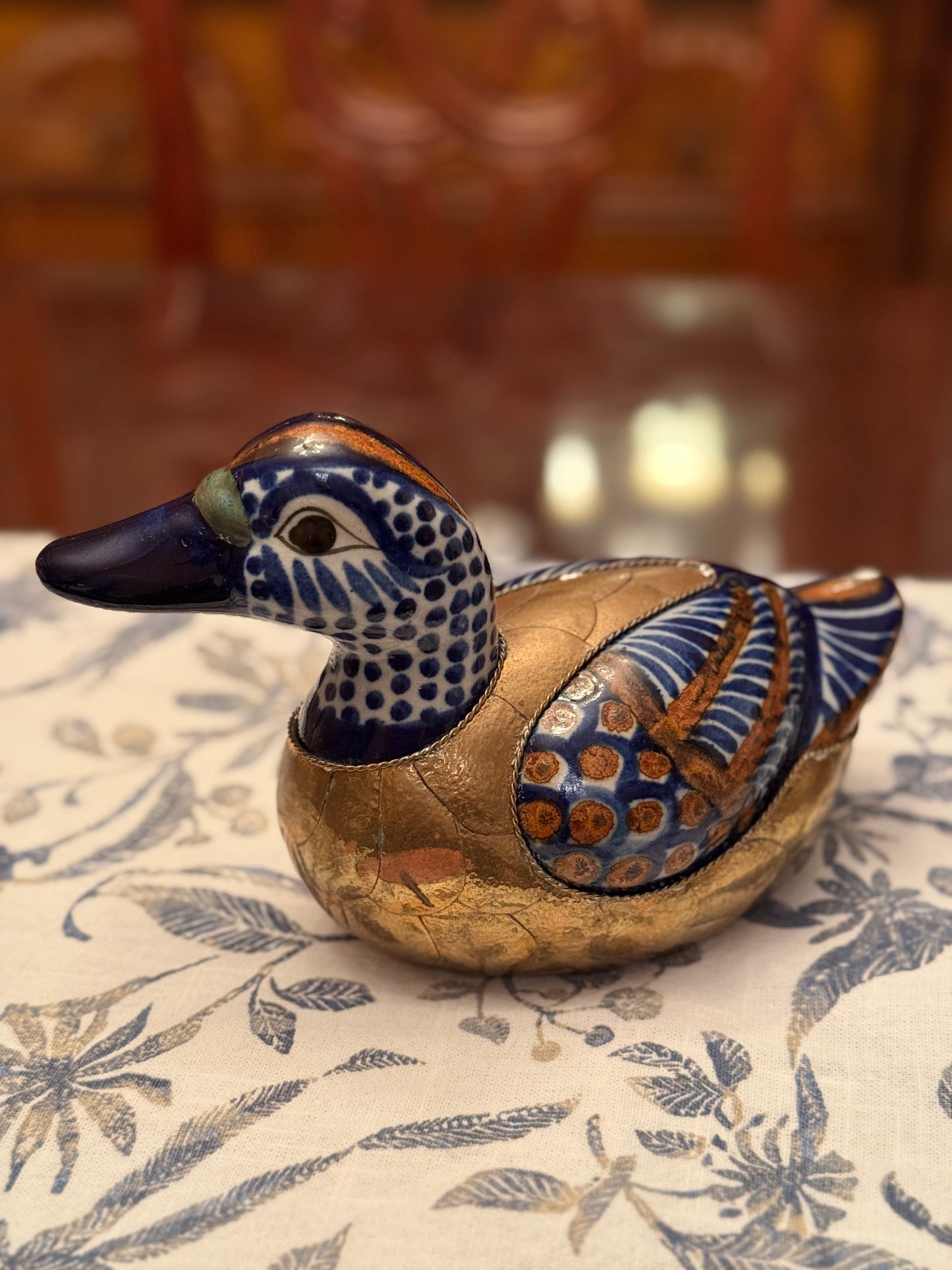Sergio Bustamante 1970s Brass Ceramic Duck