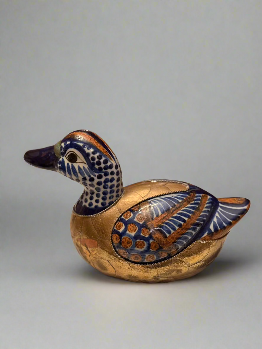 Sergio Bustamante 1970s Brass Ceramic Duck